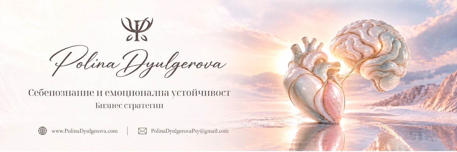 Полина Дюлгерова - себепознание и емоционална устойчивост, бизнес стратегии. Сърце и мозък, свързани със златни нишки.